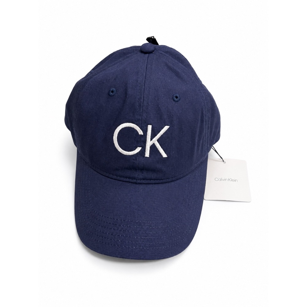 New Calvin Klein Mens Navy Blue CK‎ Logo Adjustable Baseball Cap Hat unisex